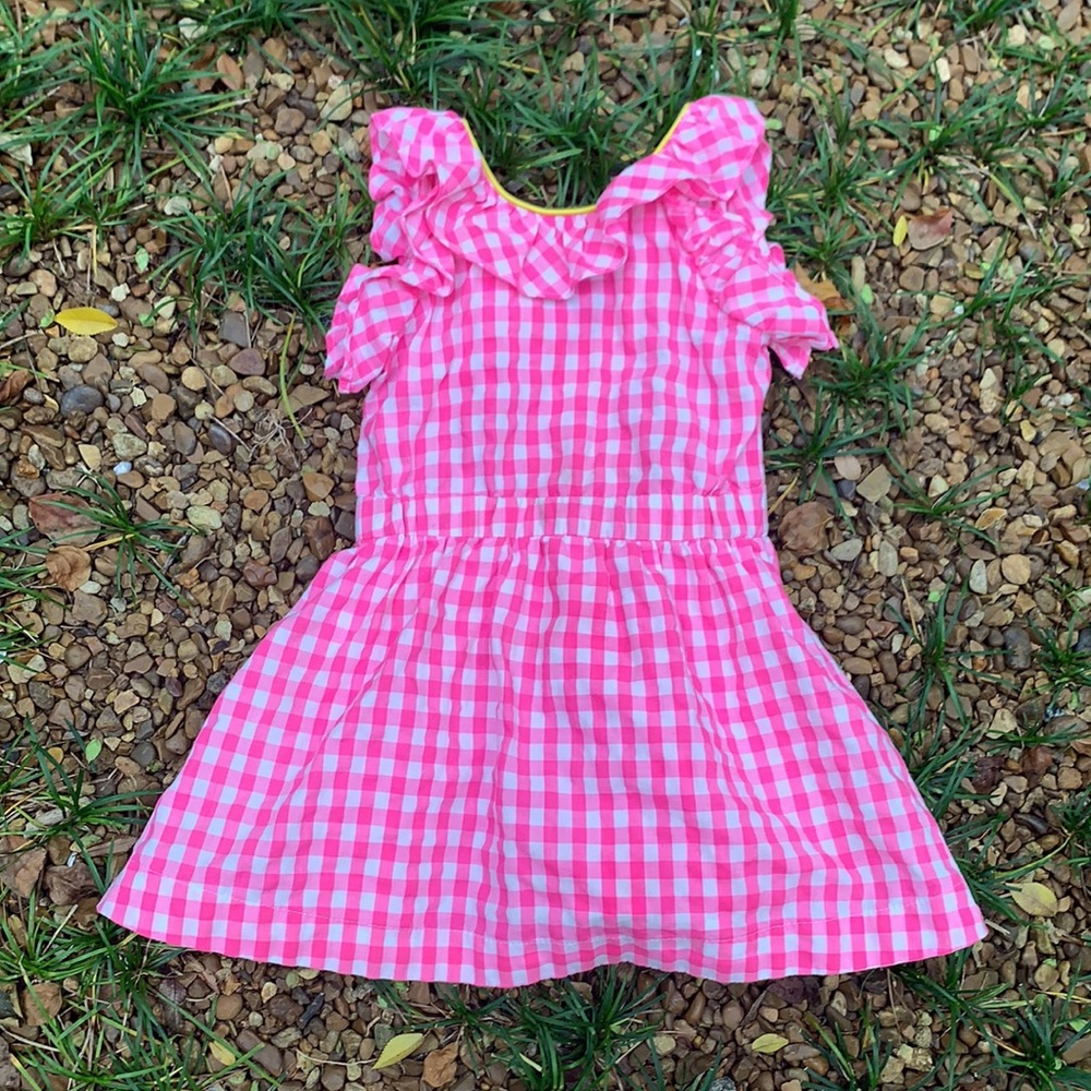 Crewcuts Dress Size 2 pink gingham plaid J Crew Kids - Picture 3 of 5